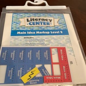 5 different literacy centers in a bag from Really Good Stuff